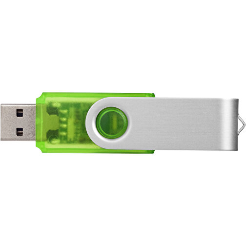 Rotate Transculent USB-Stick , grün MB , 16 GB , Kunststoff, Aluminium MB , 5,80cm x 1,90cm x 1,00cm (Länge x Höhe x Breite), Bild 3