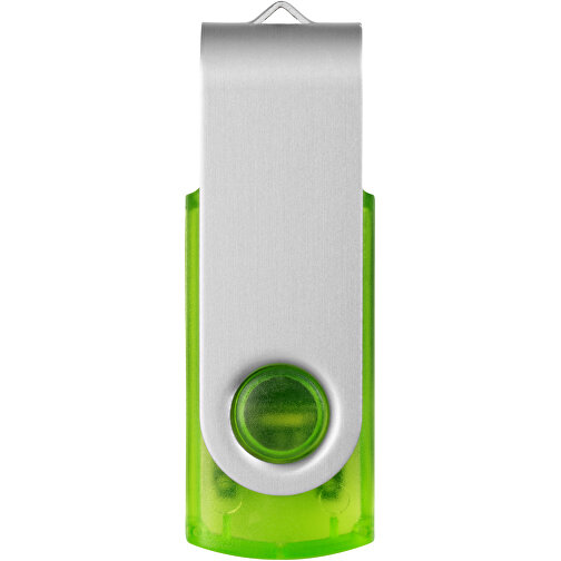 Rotate Transculent USB-Stick , grün MB , 16 GB , Kunststoff, Aluminium MB , 5,80cm x 1,90cm x 1,00cm (Länge x Höhe x Breite), Bild 4