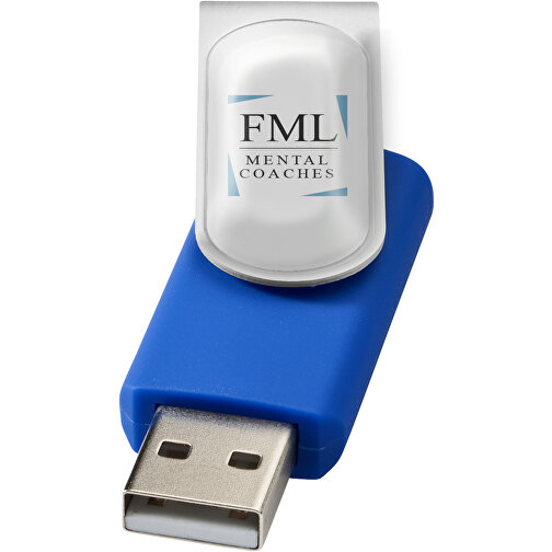 Rotate Doming USB-Stick , royalblau MB , 32 GB , Kunststoff, Aluminium MB , 5,80cm x 1,90cm x 1,00cm (Länge x Höhe x Breite), Bild 2