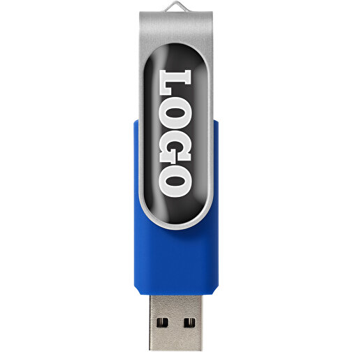 Rotate Doming USB-Stick , royalblau MB , 8 GB , Kunststoff, Aluminium MB , 5,80cm x 1,90cm x 1,00cm (Länge x Höhe x Breite), Bild 3