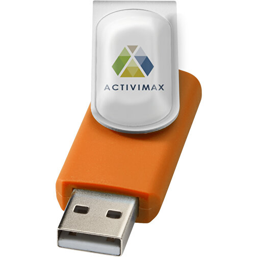 Rotate Doming USB-Stick , orange MB , 2 GB , Kunststoff, Aluminium MB , 5,80cm x 1,90cm x 1,00cm (Länge x Höhe x Breite), Bild 2