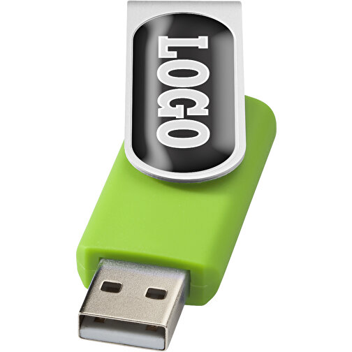 Rotate Doming USB-Stick , limone MB , 1 GB , Kunststoff, Aluminium MB , 5,80cm x 1,90cm x 1,00cm (Länge x Höhe x Breite), Bild 1