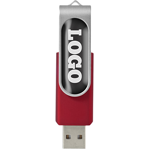 Rotate Doming USB-Stick , rot MB , 8 GB , Kunststoff, Aluminium MB , 5,80cm x 1,90cm x 1,00cm (Länge x Höhe x Breite), Bild 3