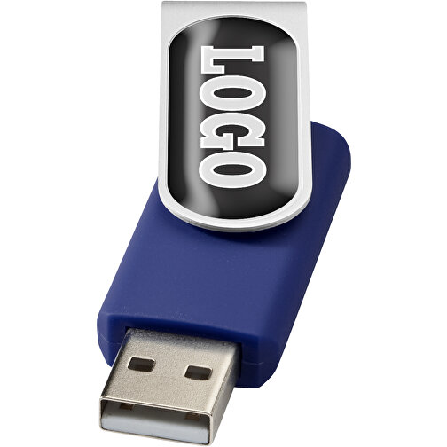Rotate Doming USB-Stick , blau MB , 32 GB , Kunststoff, Aluminium MB , 5,80cm x 1,90cm x 1,00cm (Länge x Höhe x Breite), Bild 1