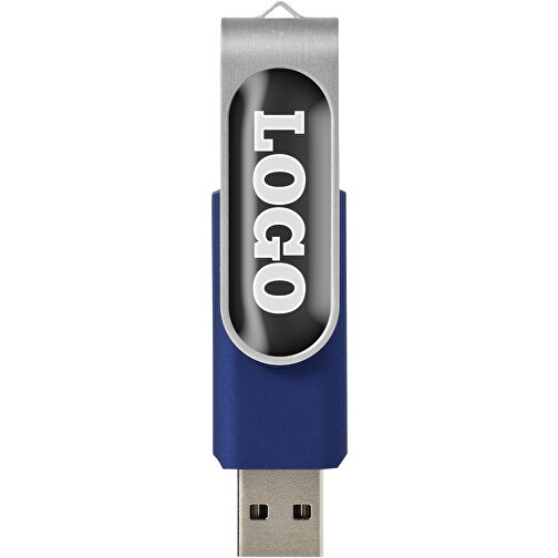 Rotate Doming USB-Stick , blau MB , 4 GB , Kunststoff, Aluminium MB , 5,80cm x 1,90cm x 1,00cm (Länge x Höhe x Breite), Bild 3