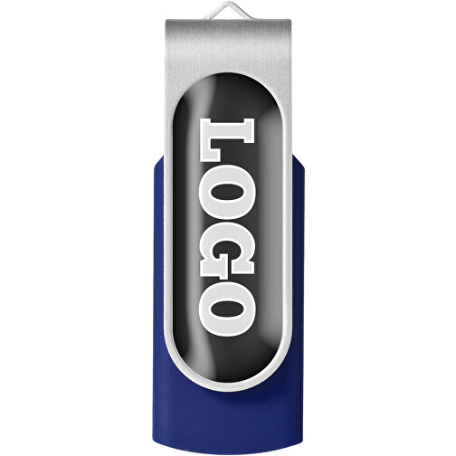 Rotate Doming USB-Stick , blau MB , 2 GB , Kunststoff, Aluminium MB , 5,80cm x 1,90cm x 1,00cm (Länge x Höhe x Breite), Bild 4