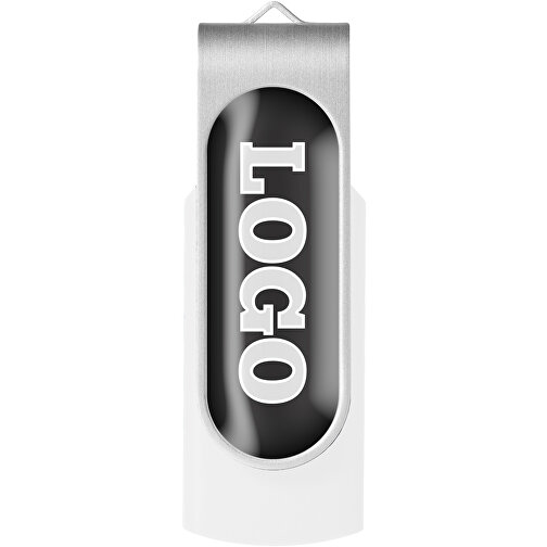 Rotate Doming USB-Stick , weiß MB , 32 GB , Kunststoff, Aluminium MB , 5,80cm x 1,90cm x 1,00cm (Länge x Höhe x Breite), Bild 4