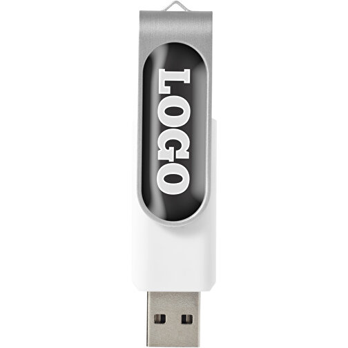 Rotate Doming USB-Stick , weiss MB , 16 GB , Kunststoff, Aluminium MB , 5,80cm x 1,90cm x 1,00cm (Länge x Höhe x Breite), Bild 3