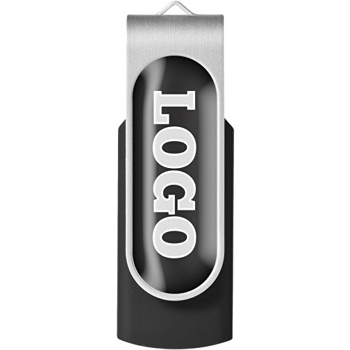 Rotate Doming USB-Stick , schwarz MB , 2 GB , Kunststoff, Aluminium MB , 5,80cm x 1,90cm x 1,00cm (Länge x Höhe x Breite), Bild 4