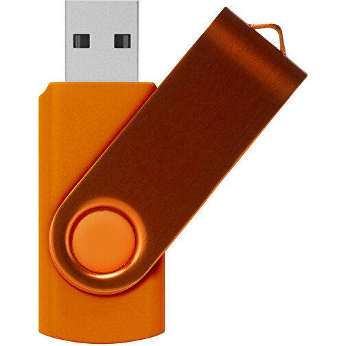 Rotate Metallic USB-Stick , orange MB , 2 GB , Kunststoff, Aluminium MB , 5,80cm x 1,90cm x 1,00cm (Länge x Höhe x Breite), Bild 1