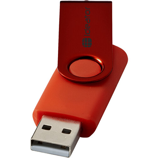 Rotate Metallic USB-Stick , dunkelrot MB , 16 GB , Kunststoff, Aluminium MB , 5,80cm x 1,90cm x 1,00cm (Länge x Höhe x Breite), Bild 2