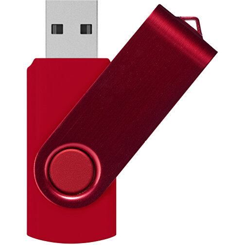 Rotate Metallic USB-Stick , rot MB , 16 GB , Kunststoff, Aluminium MB , 5,80cm x 1,90cm x 1,00cm (Länge x Höhe x Breite), Bild 1
