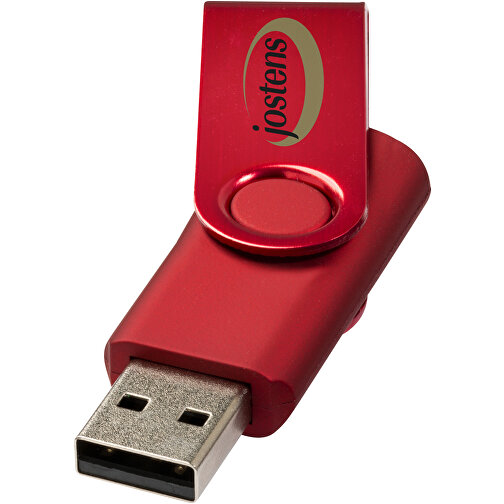 Rotate Metallic USB-Stick , rot MB , 16 GB , Kunststoff, Aluminium MB , 5,80cm x 1,90cm x 1,00cm (Länge x Höhe x Breite), Bild 2