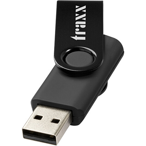 Rotate Metallic USB-Stick , schwarz MB , 32 GB , Kunststoff, Aluminium MB , 5,80cm x 1,90cm x 1,00cm (Länge x Höhe x Breite), Bild 2