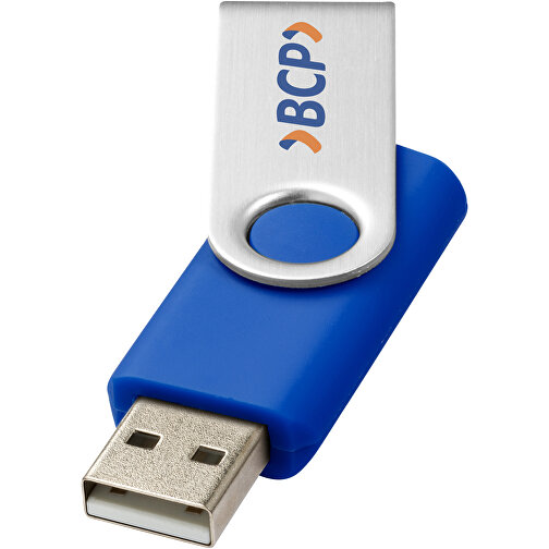 Rotate USB-Stick , royalblau MB , 4 GB , Kunststoff, Aluminium MB , 5,80cm x 1,90cm x 1,00cm (Länge x Höhe x Breite), Bild 2