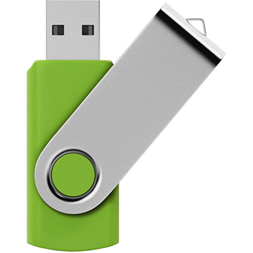 Rotate USB-Stick , limone MB , 8 GB , Kunststoff, Aluminium MB , 5,80cm x 1,90cm x 1,00cm (Länge x Höhe x Breite), Bild 1