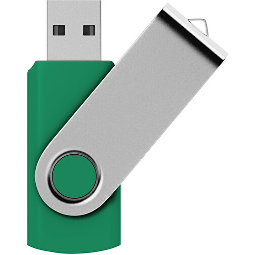 Rotate USB-Stick , grün MB , 16 GB , Kunststoff, Aluminium MB , 5,80cm x 1,90cm x 1,00cm (Länge x Höhe x Breite), Bild 1