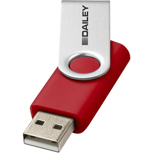 Rotate USB-Stick , rot MB , 1 GB , Kunststoff, Aluminium MB , 5,80cm x 1,90cm x 1,00cm (Länge x Höhe x Breite), Bild 2