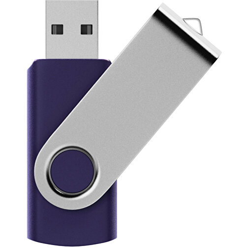 Rotate USB-Stick , blau MB , 4 GB , Kunststoff, Aluminium MB , 5,80cm x 1,90cm x 1,00cm (Länge x Höhe x Breite), Bild 1