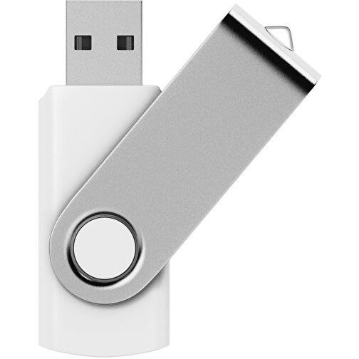 Rotate USB-Stick , weiß MB , 16 GB , Kunststoff, Aluminium MB , 5,80cm x 1,90cm x 1,00cm (Länge x Höhe x Breite), Bild 1