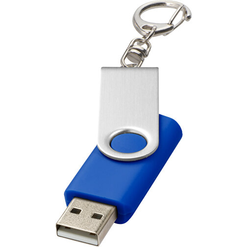 Rotate Mit Schlüsselanhänger USB-Stick , royalblau MB , 8 GB , Kunststoff, Aluminium MB , 5,80cm x 1,90cm x 1,00cm (Länge x Höhe x Breite), Bild 1