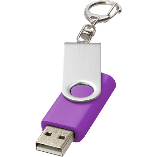 Rotate Mit Schlüsselanhänger USB-Stick , lila MB , 8 GB , Kunststoff, Aluminium MB , 5,80cm x 1,90cm x 1,00cm (Länge x Höhe x Breite), Bild 1