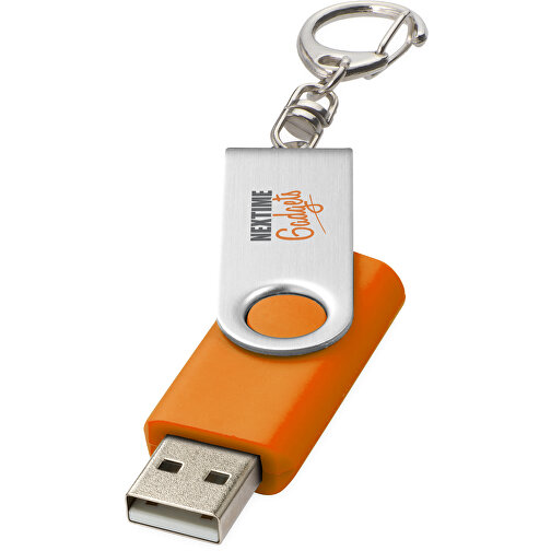 Rotate Mit Schlüsselanhänger USB-Stick , orange MB , 16 GB , Kunststoff, Aluminium MB , 5,80cm x 1,90cm x 1,00cm (Länge x Höhe x Breite), Bild 2