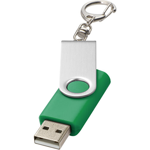 Rotate Mit Schlüsselanhänger USB-Stick , grün MB , 1 GB , Kunststoff, Aluminium MB , 5,80cm x 1,90cm x 1,00cm (Länge x Höhe x Breite), Bild 1