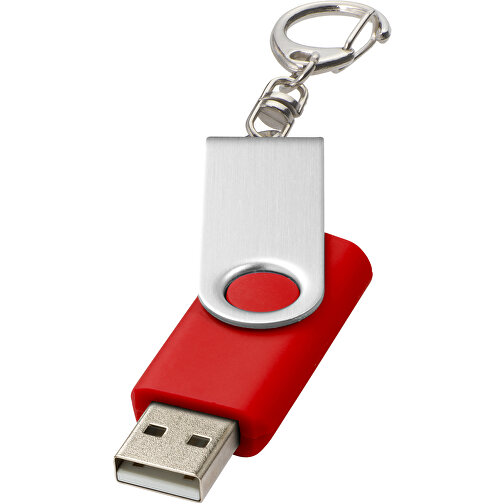Rotate Mit Schlüsselanhänger USB-Stick , mittelrot MB , 16 GB , Kunststoff, Aluminium MB , 5,80cm x 1,90cm x 1,00cm (Länge x Höhe x Breite), Bild 1