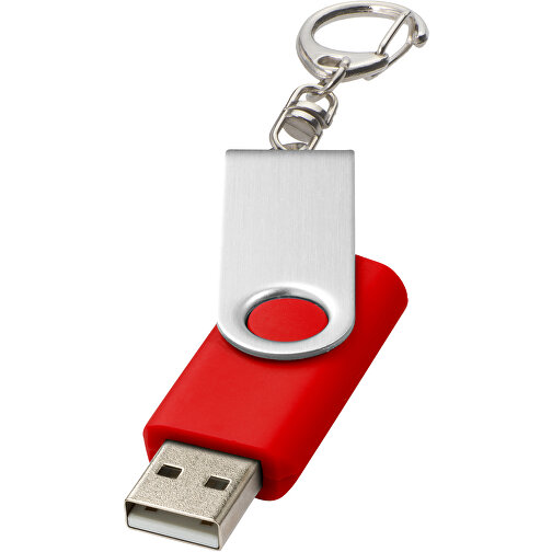 Rotate Mit Schlüsselanhänger USB-Stick , hellrot MB , 4 GB , Kunststoff, Aluminium MB , 5,80cm x 1,90cm x 1,00cm (Länge x Höhe x Breite), Bild 1