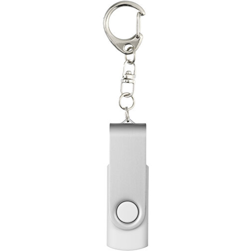 Rotate Mit Schlüsselanhänger USB-Stick , weiß MB , 8 GB , Kunststoff, Aluminium MB , 5,80cm x 1,90cm x 1,00cm (Länge x Höhe x Breite), Bild 4