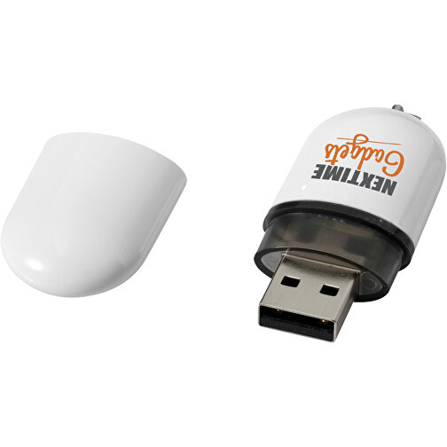 USB-Stick Business , weiß MB , 4 GB , Kunststoff, Aluminium MB , 6,00cm x 2,40cm x 1,20cm (Länge x Höhe x Breite), Bild 2