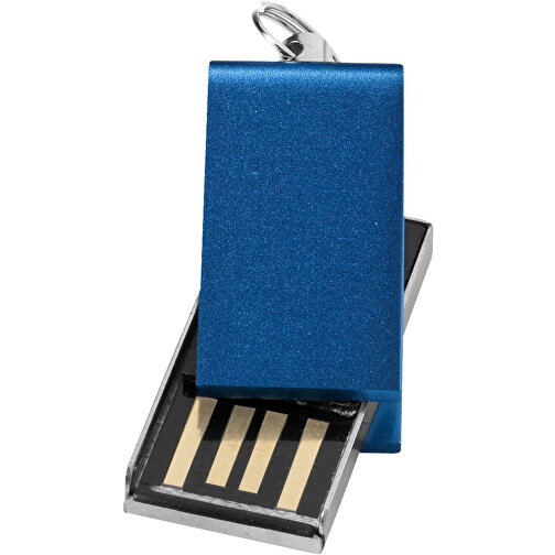 Mini Rotate USB-Stick , blau MB , 16 GB , Aluminium MB , 3,30cm x 1,60cm x 0,60cm (Länge x Höhe x Breite), Bild 1