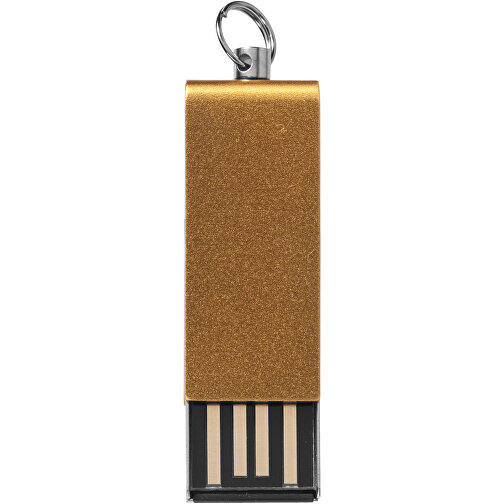 Mini Rotate USB-Stick , gold MB , 16 GB , Aluminium MB , 3,30cm x 1,60cm x 0,60cm (Länge x Höhe x Breite), Bild 3