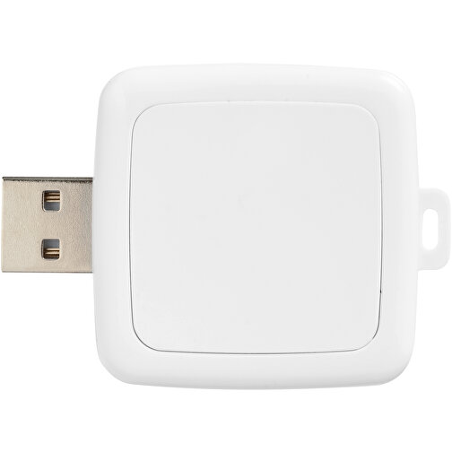 Rotating Square USB-Stick , weiß MB , 16 GB , Kunststoff MB , 4,40cm x 4,00cm x 1,00cm (Länge x Höhe x Breite), Bild 5