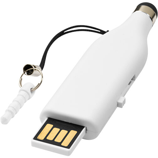 Stylus USB-Stick , weiss MB , 4 GB , Kunststoff MB , 6,90cm x 2,00cm x 0,80cm (Länge x Höhe x Breite), Bild 1