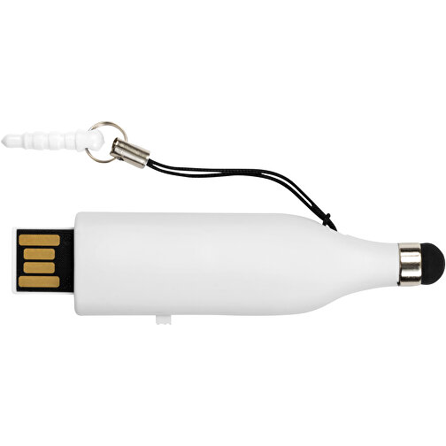 Stylus USB-Stick , weiss MB , 2 GB , Kunststoff MB , 6,90cm x 2,00cm x 0,80cm (Länge x Höhe x Breite), Bild 4