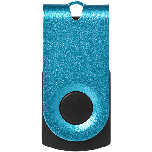 Mini USB-Stick , aquablau MB , 1 GB , Aluminium MB , 3,20cm x 1,60cm x 1,40cm (Länge x Höhe x Breite), Bild 3