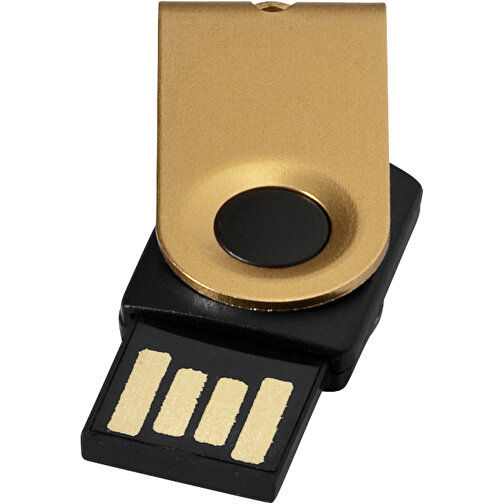 Mini USB-Stick , gold MB , 32 GB , Aluminium MB , 3,20cm x 1,60cm x 1,40cm (Länge x Höhe x Breite), Bild 1