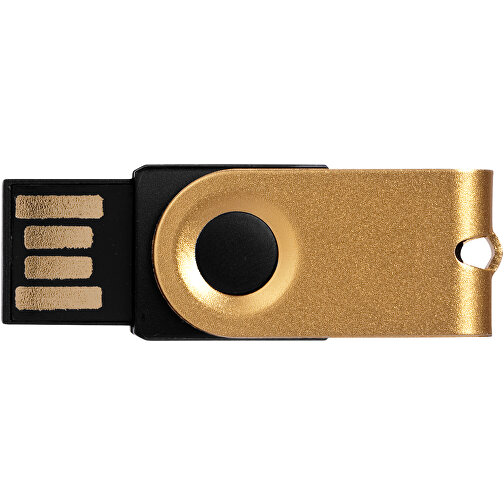 Mini USB-Stick , gold MB , 8 GB , Aluminium MB , 3,20cm x 1,60cm x 1,40cm (Länge x Höhe x Breite), Bild 5