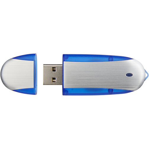 Memo USB-Stick , dunkelblau / silber MB , 16 GB , Kunststoff, Aluminium MB , 6,00cm x 2,40cm x 1,20cm (Länge x Höhe x Breite), Bild 5