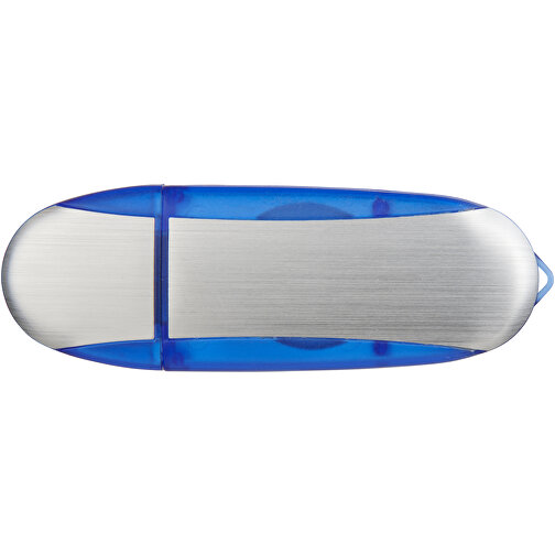 Memo USB-Stick , dunkelblau / silber MB , 8 GB , Kunststoff, Aluminium MB , 6,00cm x 2,40cm x 1,20cm (Länge x Höhe x Breite), Bild 4