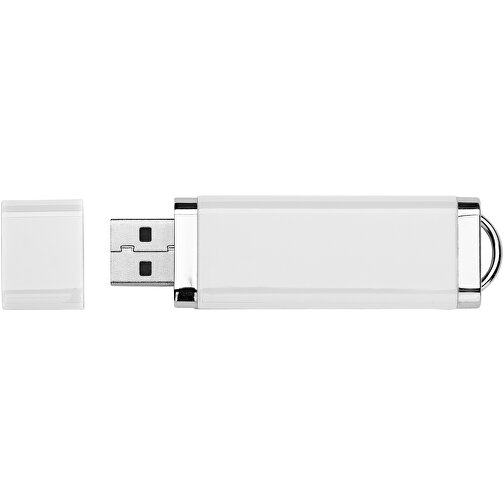 Flat USB-Stick , weiss MB , 1 GB , Kunststoff MB , 7,40cm x 2,10cm x 0,70cm (Länge x Höhe x Breite), Bild 4