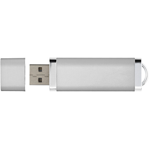 Flat USB-Stick , silber MB , 4 GB , Kunststoff MB , 7,40cm x 2,10cm x 0,70cm (Länge x Höhe x Breite), Bild 4