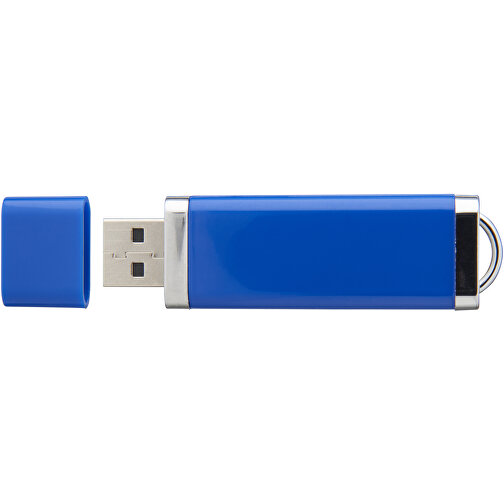 Flat USB-Stick , blau MB , 4 GB , Kunststoff MB , 7,40cm x 2,10cm x 0,70cm (Länge x Höhe x Breite), Bild 5