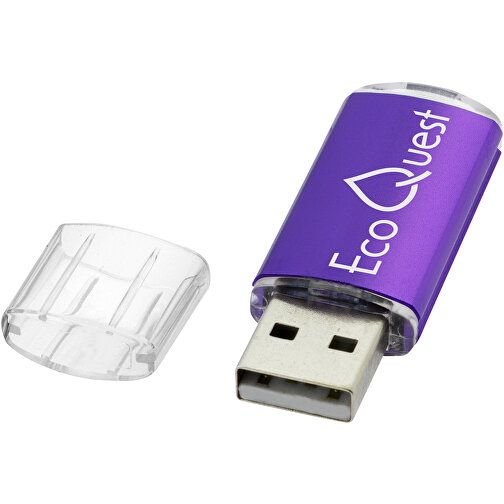 Silicon Valley USB-Stick , lila MB , 2 GB , Kunststoff, Aluminium MB , 5,30cm x 1,70cm x 0,80cm (Länge x Höhe x Breite), Bild 2
