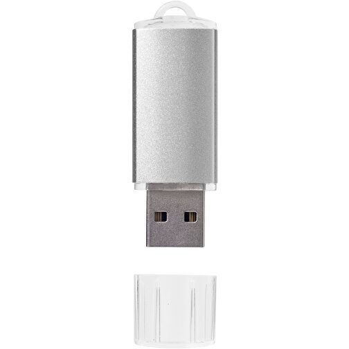 Silicon Valley USB-Stick , silber MB , 2 GB , Kunststoff, Aluminium MB , 5,30cm x 1,70cm x 0,80cm (Länge x Höhe x Breite), Bild 3
