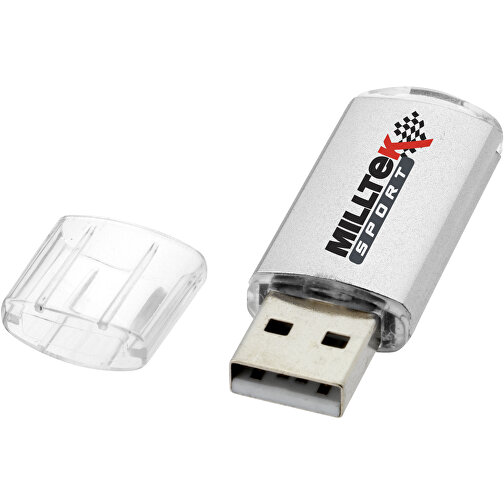 Silicon Valley USB-Stick , silber MB , 1 GB , Kunststoff, Aluminium MB , 5,30cm x 1,70cm x 0,80cm (Länge x Höhe x Breite), Bild 2