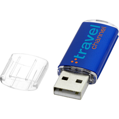Silicon Valley USB-Stick , blau MB , 16 GB , Kunststoff, Aluminium MB , 5,30cm x 1,70cm x 0,80cm (Länge x Höhe x Breite), Bild 2