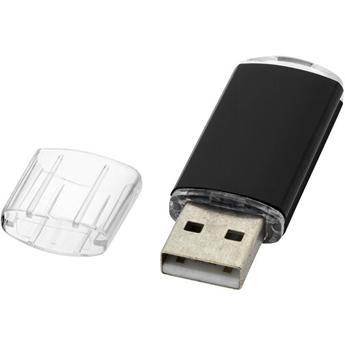 Silicon Valley USB-Stick , schwarz MB , 8 GB , Kunststoff, Aluminium MB , 5,30cm x 1,70cm x 0,80cm (Länge x Höhe x Breite), Bild 1